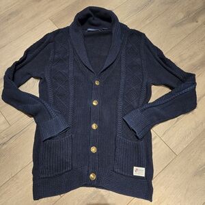 Scotch & Soda Dark Blue Cardigan with Brass Buttons